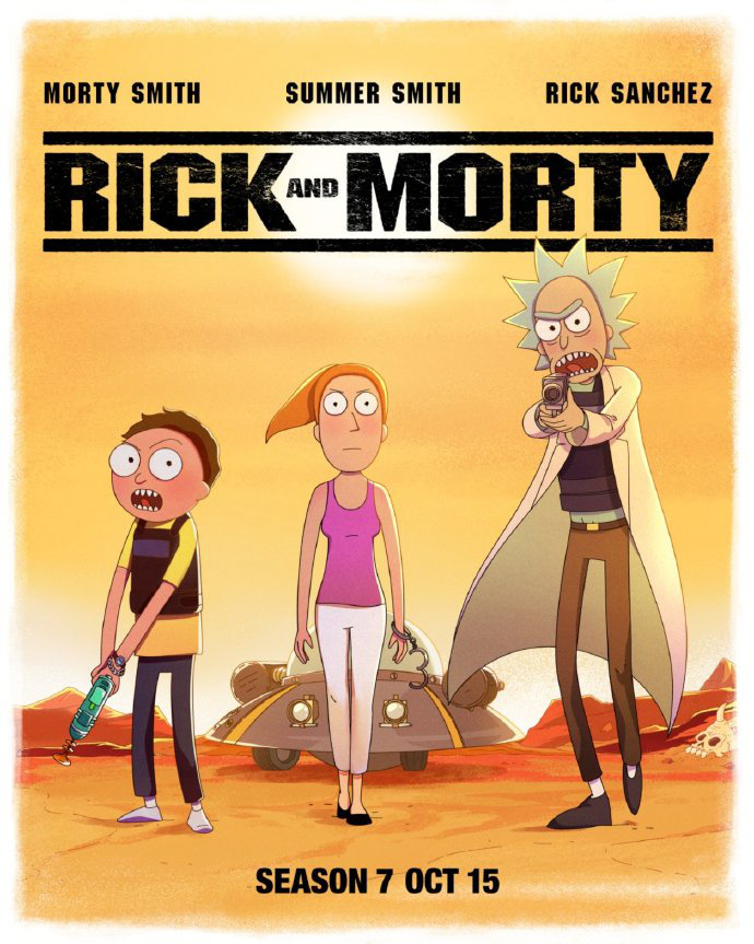 《瑞克和莫蒂》第七季公布海报，确认10.15登场