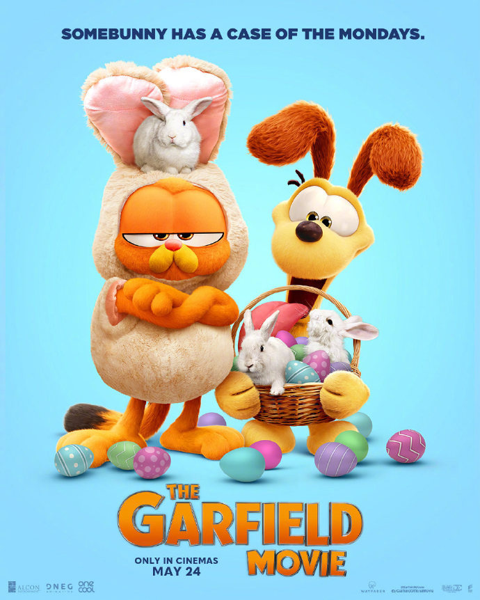 《加菲猫》动画电影曝新海报：加菲扮演“复活可爱兔子”