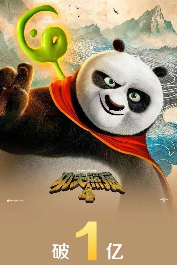 《功夫熊猫4》中国内地票房突破10亿 豆瓣评分达6.7